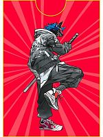 Обложка на пропуск/проездной Миленд "Самурай" ОП-7756 ПВХ