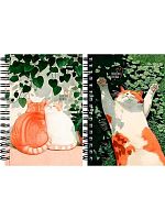 Записная книжка А6 120л. Проф-Пресс спираль "Солнечные котики-1" ЗК120-3022 цв.мел.обл.