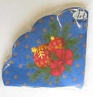 Салфетки Рондо Art Bouquet 32см "Новогодние шары на синем" 3-сл. 37084