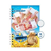 Блокнот ПС 120л. "Деньги 1" А6 спираль Бг120/7-1