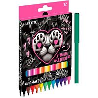 Фломастеры 12цв. deVENTE "У меня лапки" 5081633 вент.колп.,к/к/подвес