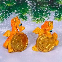 Фигурка НГ "Дракон с монетой" 3,5*2,5*4см асс. 891-0441