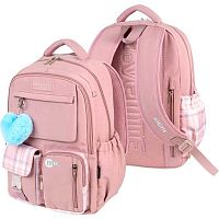 Рюкзак подростковый deVENTE "ME. Beige" 7032628 бежевый,42*31*20см,брелок-мех