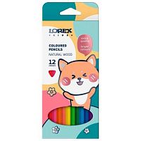 Карандаши 12цв. LOREX "Kids" LXKCPW-12 трёхгр.,к/к