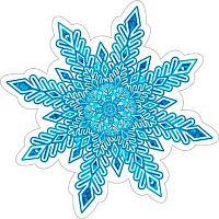 0.7-65-5088 Украшение на скотче "Снежинка" (б/т,блёстки) (10шт.) (МО)