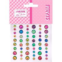 Стразы декор. самокл. deVENTE 8002590 переливающиеся,акрил.,6,8,10мм,54шт