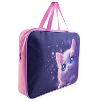 Сумка-планшет А4 КОКОС "Любимый котик" ПШ-11/261763/Р ткань,на молн.