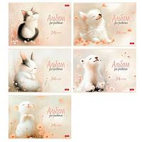 Альбом для рис.24л. ХАТ "Flossy" лам.soft-touch,на скобе,асс.