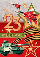 0.2-79-23120 Открытка 23 Февраля (20шт) (б/т,подвеска) (МО)