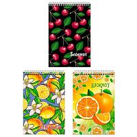 Блокнот ПС 48л. "Фрукты" А6 спираль, глиттер Бг48/74