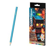 Карандаши пластик. 12цв. EK "Mine Block" 65015 шестигран.,к/к,е/подвес