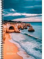 Тетрадь 96л. (клетка) А4 Проф-Пресс Profit спираль "Песчаное правобережье" 96-8931 цв.мел.обл.