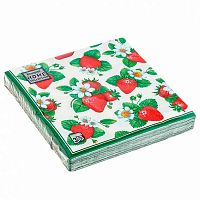 Салфетка бум. Bouquet Home Collection Classic "Земляника" 42332 (20шт),3-х сл.,33*33см