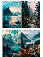 Блокнот А6  40л. Проф-Пресс спираль "Виды природы-8" Б40-7022 цв.мел.обл.,клетка,асс.