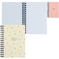 Записная книжка А6 120л. Проф-Пресс спираль "Bloom" ЗК120-3021 цв.мел.обл.