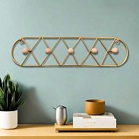 Ключница настенная "Лофт Вост" 654-0012 эбби,золото, 41*10,5см,5крючков