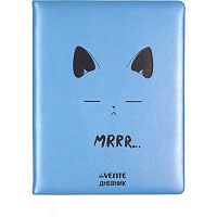 Дневник 1-11кл. deVENTE тв.обл. "Mrrr…" 2020642 синий,кож.зам.,поролон,бел.бум.,шелкогр.