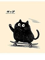 Тетрадь предм. 48л. Проф-Пресс "Bad cat-ОБиЗР" 48-9872 тисн.холст (клетка)