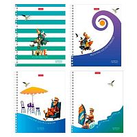 Тетрадь 48л. (клетка) ХАТ спираль "Морская душа" перфор.на отрыв,тисн.,асс.