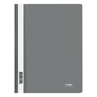 Скоросшиватель пластиковый А4 СТАММ ММ-30909 серый,180мкм,с прозр.верх.