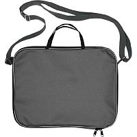Сумка-планшет А4 deVENTE "Серая" 3075929 текстил.,с расш.7см,на молн.,ручки 24см,с ремнем