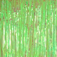 Занавес фольгированный "Перламутр" ш1м,в2м изумруд (глянец) 215-530