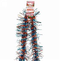 Мишура 2м 9см "Волшебные переливы" голубой/золото 215-483