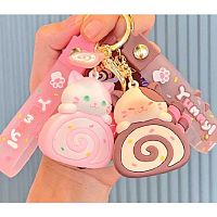 Брелок deVENTE "Lovely Cat" 9020401 каучук.,51*28*57мм,метал.кольцо,карабин,декор.петля,асс.2цв.