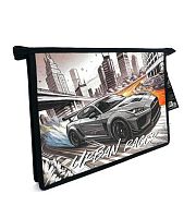 Папка д/тетрадей А4 ПЧЕЛКА ПМ-А4-29 "Гонка в мегаполисе" пластик,на молн.