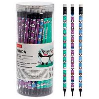 Карандаш ч/гр. с ласт. ХАТ "Panda" 088764 НВ кругл.корп.,заточ.,асс.,пласт.туба