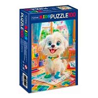 Пазлы  100 ХАТ А5 Премиум Kids "Щенок озорник" 34990