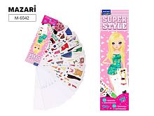 Альбом д/творчества MAZARI M-6542 "Стилист" 7*24см,24стр.с контурами,12стр.с наклейками