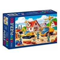 Пазлы  100 ХАТ А5 Премиум Kids "На стройке" 34994