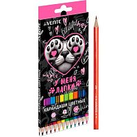 Карандаши 12цв. deVENTE "У меня лапки" 5022622 шестигр.,2М,гриф.2,8мм,к/к