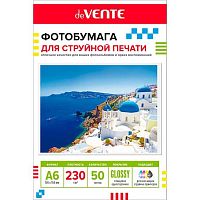 Фотобумага deVENTE А6 230г/м2 глянцевая односторонняя  50л. (2042415)