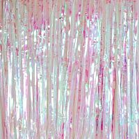 Занавес фольгированный "Перламутр" ш1м,в2м белый (глянец) 215-526