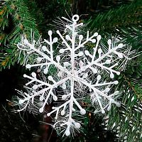 Набор украшений ЛЬДИНКА "Снежинки" 170785/2 3шт.d-8см,ПВХ,гологр.белый