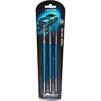 Набор кистей  3шт. deVENTE (синтетика №1,5,8) "Super Turbo" 8072618 дерев.ручка,карт.блистер