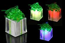 Новогоднее украшение "Подарок" с подсветкой 6*6*7см 786-030