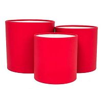 Коробка Микрос 3в1 цилиндр бордовый,б/крышки,завальц.край Ч57222 (18*18/16*16/14*14см)