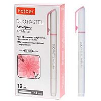 Маркер текст. ХАТ "Duo Pastel Орхидея" HL_088703 розовый,двухстор.,1мм/4мм