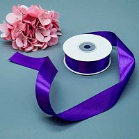 Лента 2,5см*22,85м атласная фиолетовая Микрос ч37754