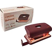 Дырокол  12л. deVENTE "Esthetics" 4020515 бургунди,пластик.,с линейкой,к/к