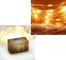 Гирлянда светодиодная нить ЛЬДИНКА  213195 тёпл. белый,100л.,10м.,постоян.свеч.LED уличн.220В