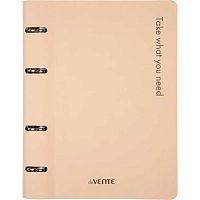 Тетрадь на кольцах  80л. (клетка) deVENTE "Take what you need" 2057608 беж.,слим,кож.зам,смен.блок