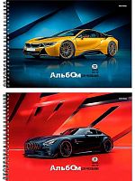 Альбом для рис.20л. Проф-Пресс спираль "Красивые автомобили-2" 20-7804 асс.