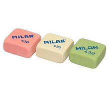 Ластик MILAN CMМ430 квадр. для чернограф. карандашей B, 2B, 4B