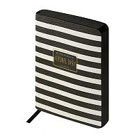 Ежедневник н/д А6 128л. BV кож.зам. "Black&White. Полоски" 3-742/02 гибк.обл.
