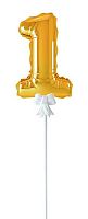 Шары возд. BOOMZEE Цифра  "1" FBZ-03 золотая