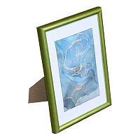 Фоторамка пластик 15*21см Радуга фисташковый с ножкой,ширина багета-12мм